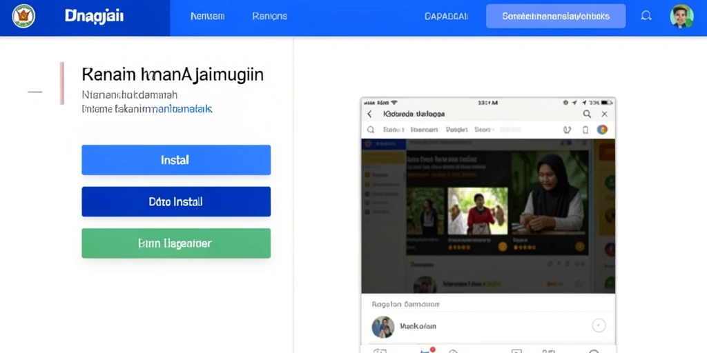 Tampilan awal 999ZK yang menarik dan mudah dinavigasi.
