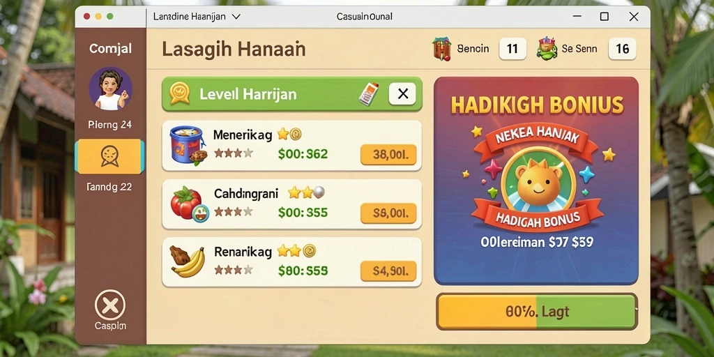 Tampilan utama game ADAM77 yang menawan.