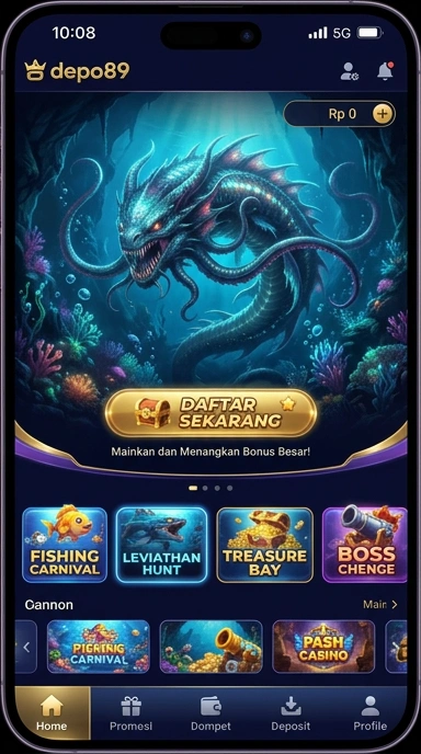 Cuplikan layar menu unduhan depo89 untuk perangkat Android